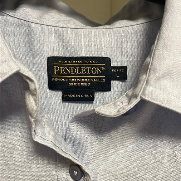Pendleton Women’s Blue 100% Linen Shirt - Picture 3 of 7